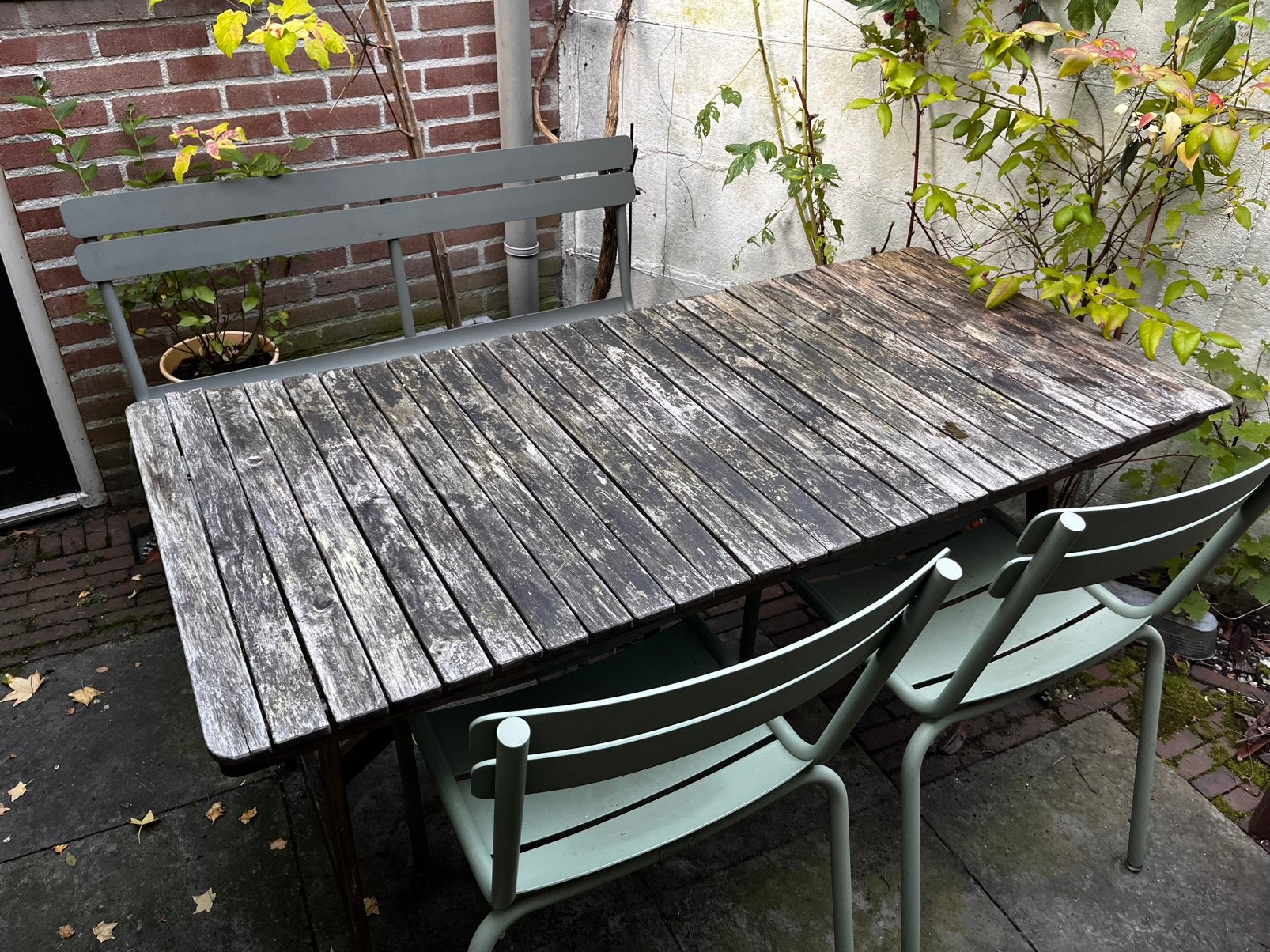 houten tuintafel (Ikea), Tuin en Terras, Ophalen, Gebruikt, Rechthoekig, Hout