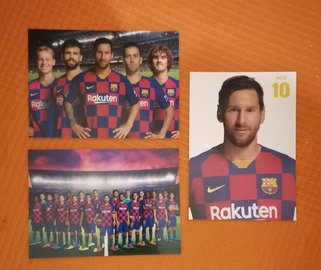 3x Barcelona Elftal en Spelerskaarten 2019-2020, Verzenden, Zo goed als nieuw, Buitenlandse clubs, Spelerskaart
