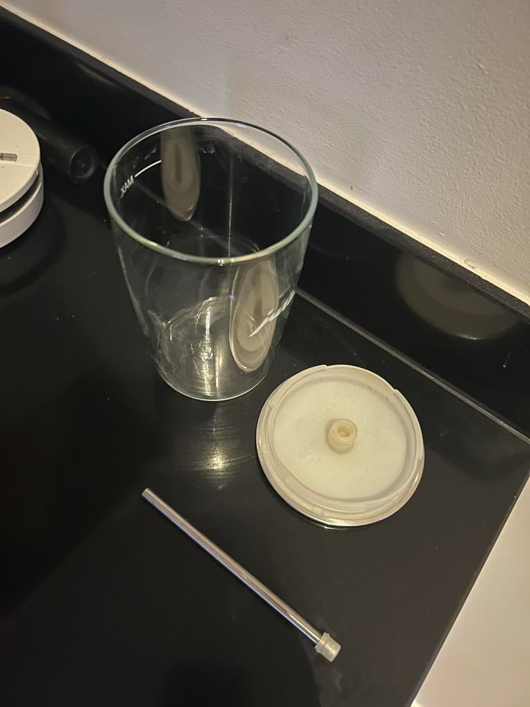 Jura Melkhouder / Melkkan - Glazen Design, Ophalen of Verzenden, Zo goed als nieuw, Jura, Melkaccessoire