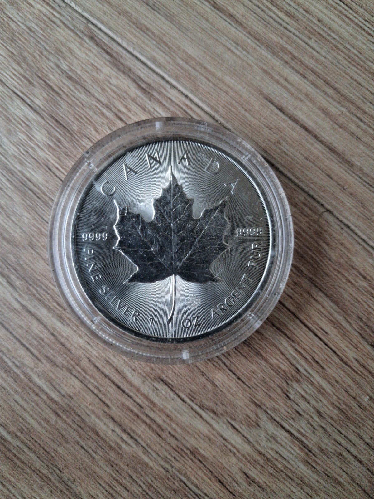 zilveren munt 1 oz (Canada), Ophalen of Verzenden, Zilver
