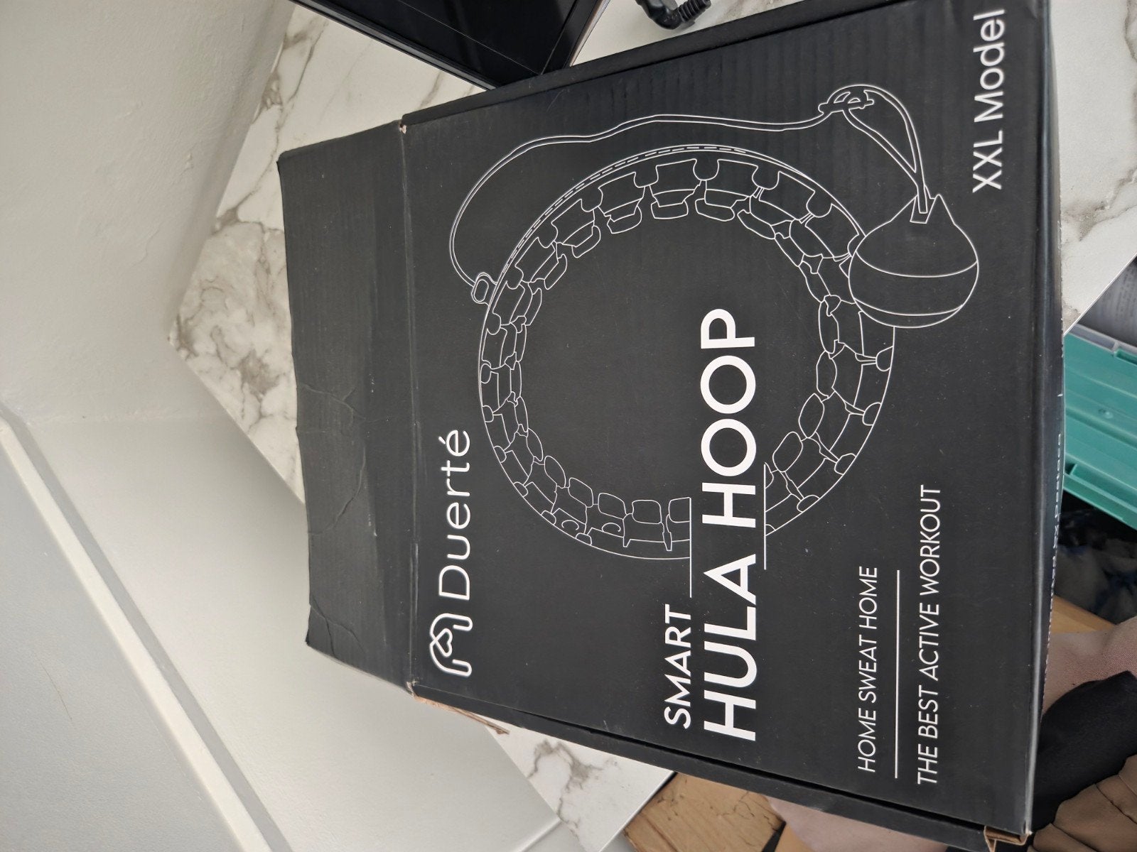 Duerté Smart Hula Hoop XXL Model met gewicht, Ophalen of Verzenden, Met gewicht, Zo goed als nieuw, Fitness hoelahoep