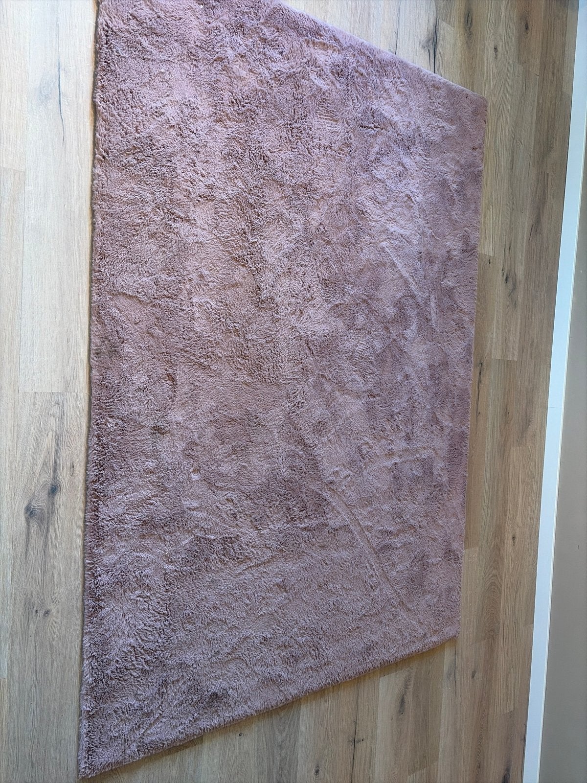 Zacht roze vloerkleed, rechthoekig, Gebruikt, 150 tot 200 cm, Ophalen of Verzenden, Roze