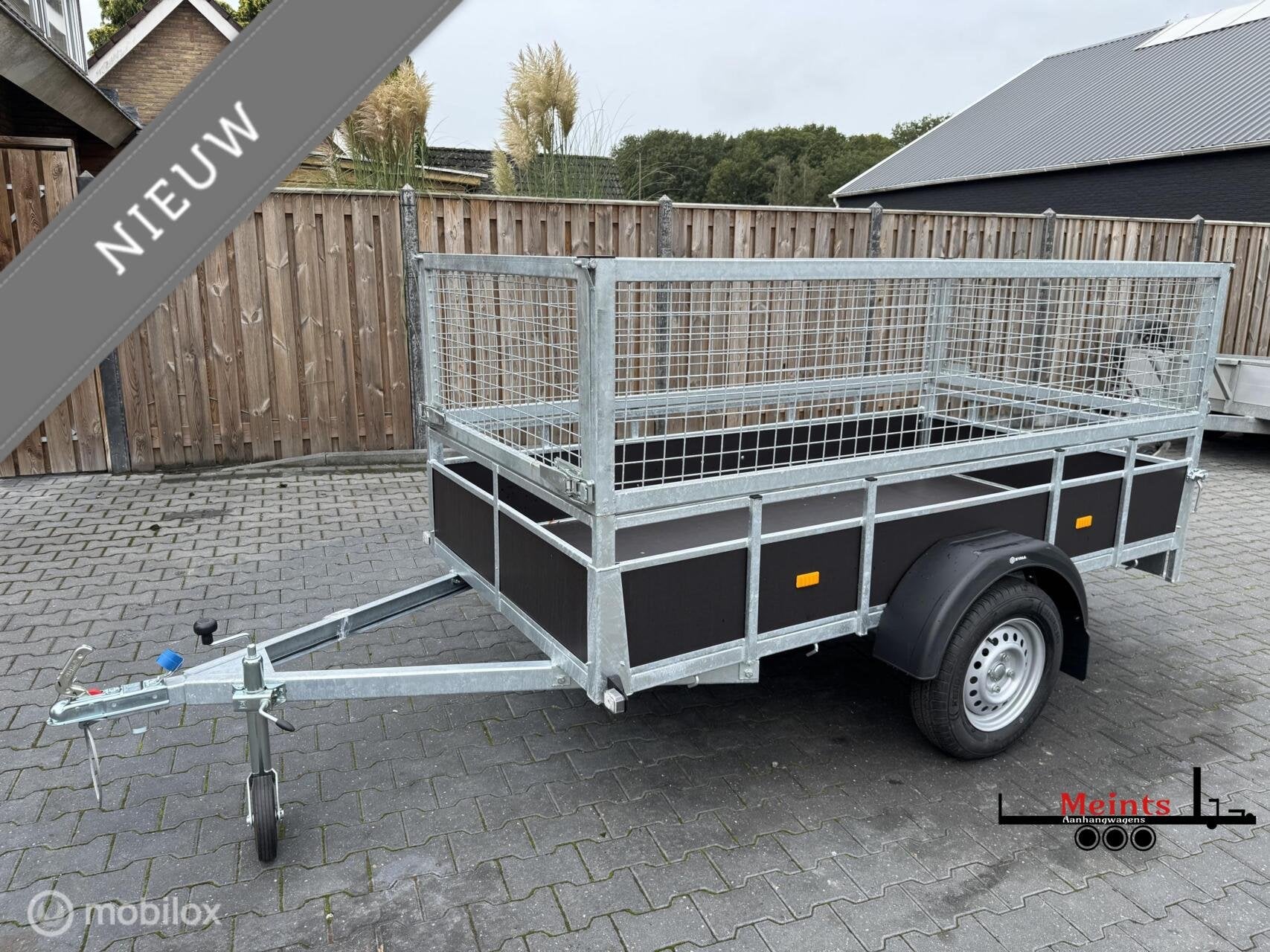Syma ongeremde enkelasser bakwagen 255x125 750KG Loofrekken, Nieuw