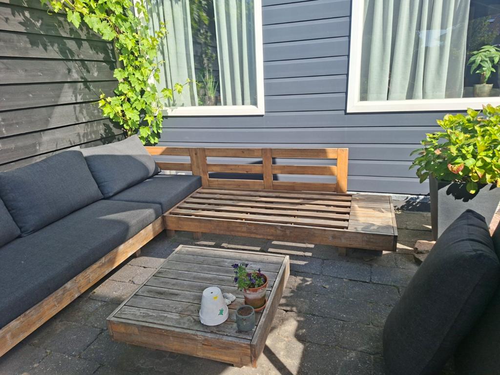 Loungeset Amber (Karwei), Tuin en Terras, Tuinsets en Loungesets, Ophalen, Gebruikt, 6 zitplaatsen, Bank