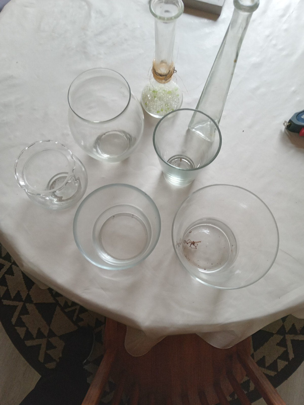 diverse glazen vazen, Ophalen, Gebruikt, Transparant, Glas