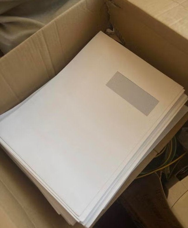 Partij witte enveloppen met venster, Diversen, Papierwaren, Ophalen