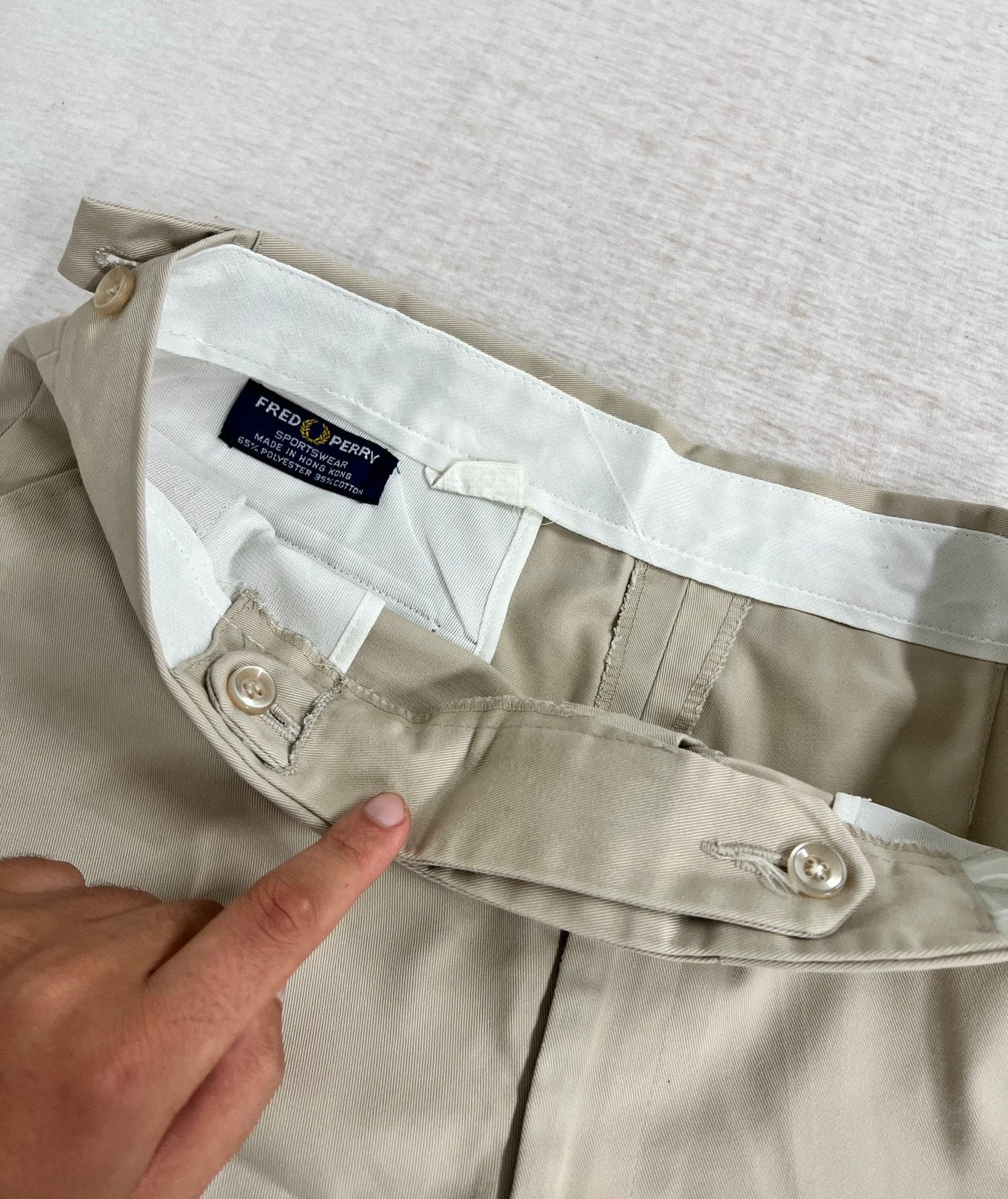 Vintage Fred Perry Shorts Dames W34 Beige hot-pants Tennis, Overige merken, Ophalen of Verzenden, Zo goed als nieuw, H
