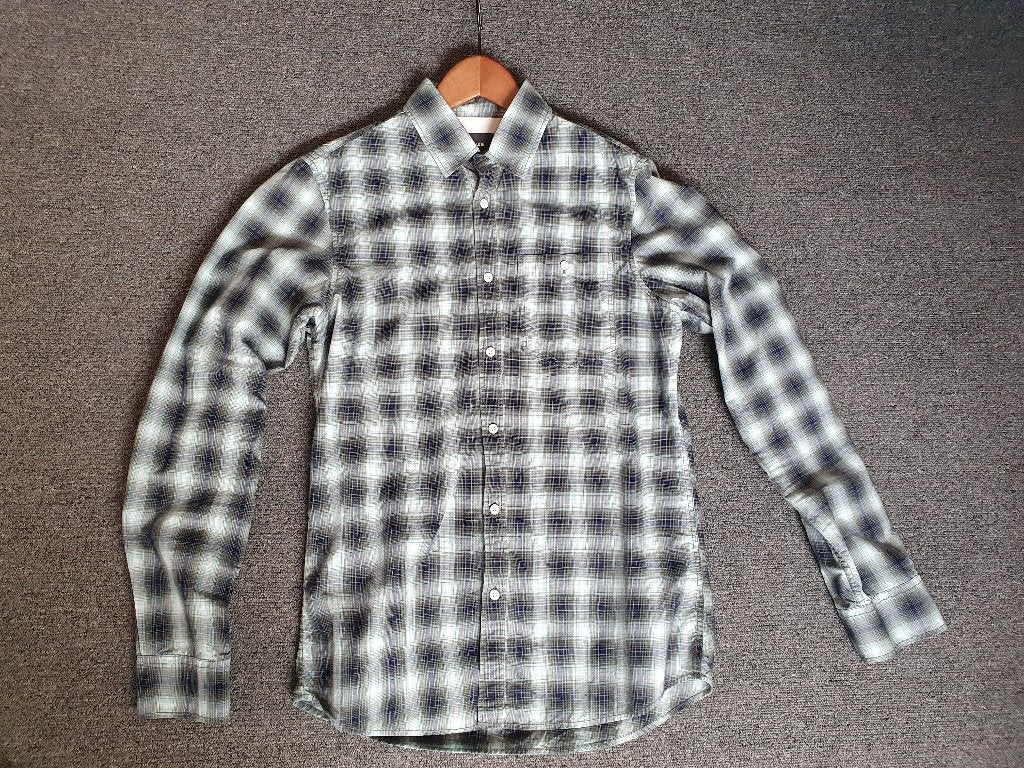 WE Fashion overhemd leuk ruitmotief groen maat S, Kleding | Heren, Overhemden, Halswijdte 38 (S) of kleiner, Ophalen of Verzenden
