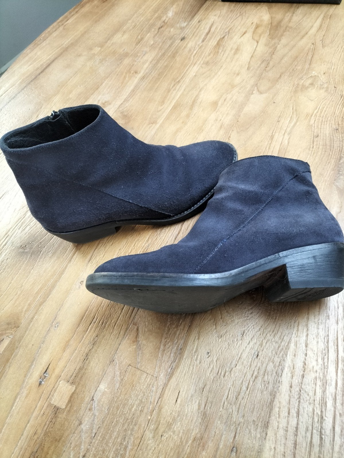 mooie leren enkel laarzen.Maat 38, Ophalen, Zo goed als nieuw, Blauw
