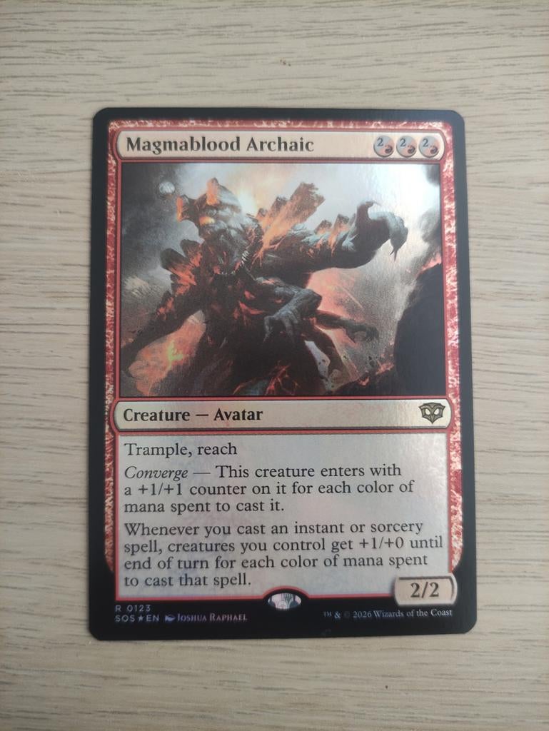 MTG - Magmablood Archaic #0123 (Secrets of Strixhaven), Ophalen of Verzenden, Zo goed als nieuw