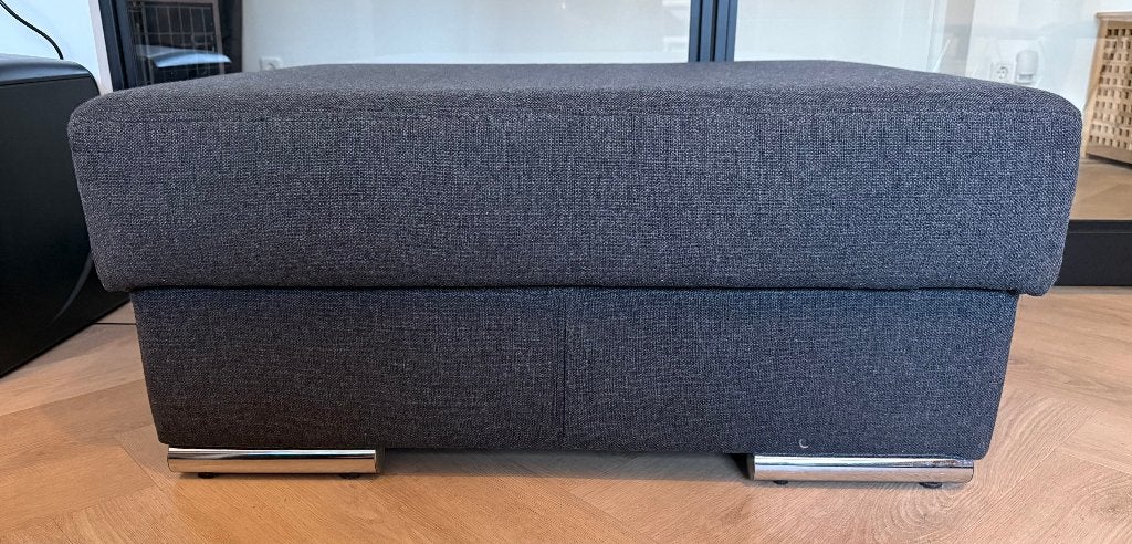 Hocker — antraciet, RVS poten, uitstekende staat, Ophalen, Gebruikt, Eenpersoons, 75 tot 100 cm