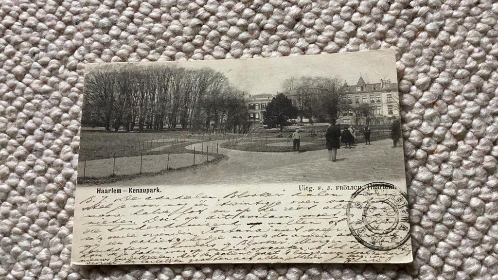 Ansichtkaart Haarlem Kenaupark 1901. 936, Ophalen of Verzenden, Voor 1920, Gelopen, Noord-Holland