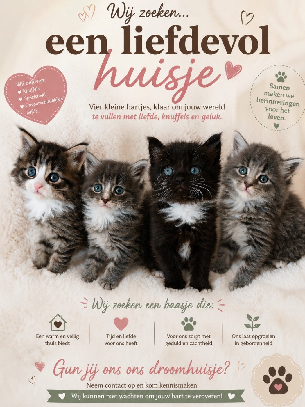 Maine Coon kittens, Meerdere dieren, Ontwormd