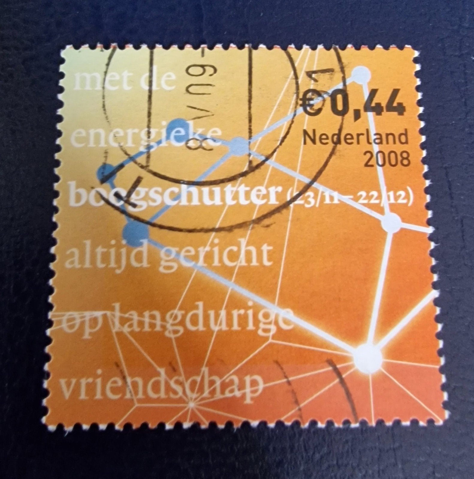 kv759 Nederland postzegel 2008 - Boogschutter €0,44, Ophalen of Verzenden, Na 1940, Gestempeld