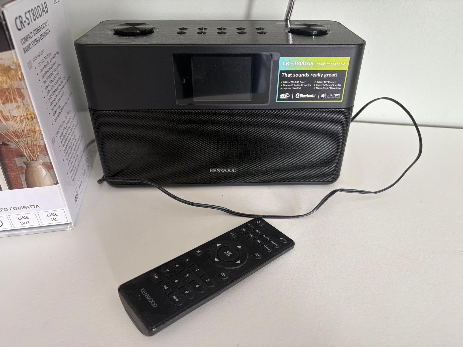 Kenwood CR-ST80DAB Compacte Stereo DAB+ Radio - Zwart, Verzenden, Zo goed als nieuw