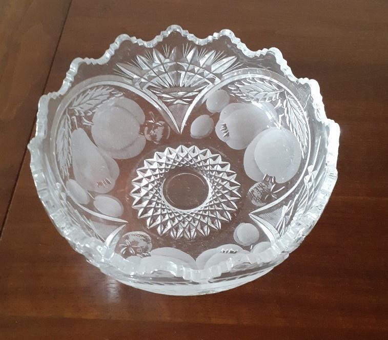 Kristallen schaal   22cm doorsnee  8cm hoog, Ophalen of Verzenden