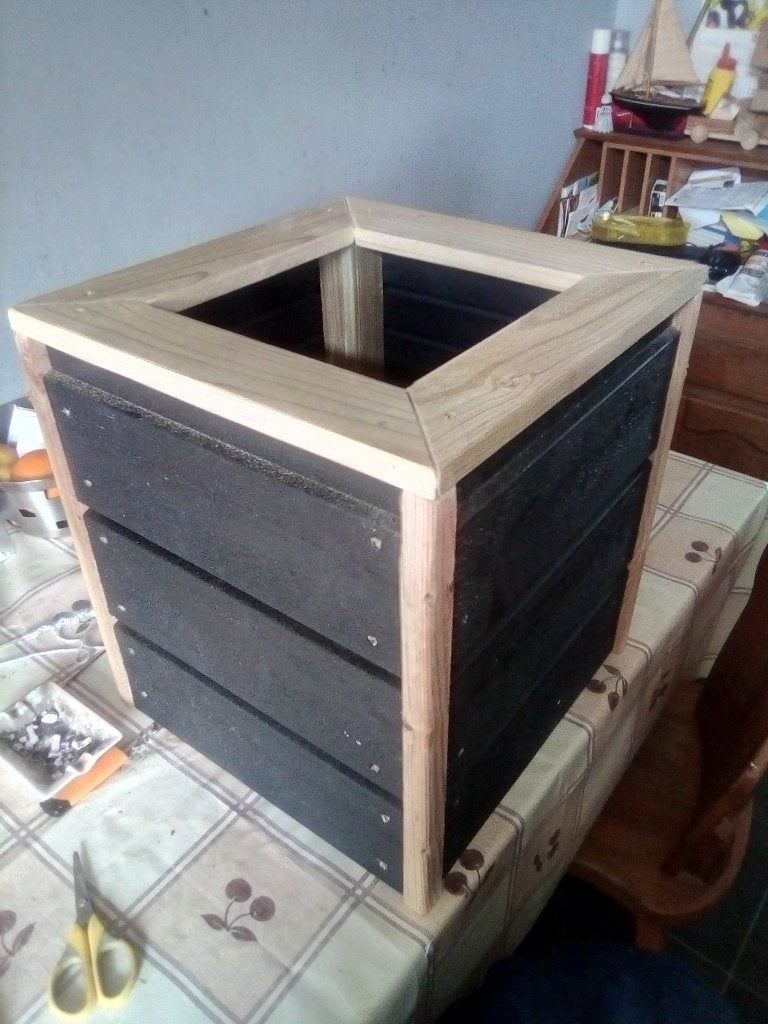 zwarte plantenbak 40-40-40-, Minder dan 60 cm, Vierkant, Nieuw, Ophalen of Verzenden