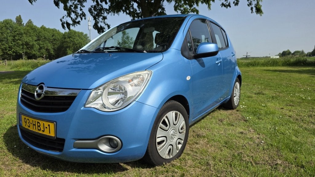 Opel Agila 1.2 Enjoy (bj 2008, automaat), Auto's, Automaat, 86 pk, Blauw, Origineel Nederlands