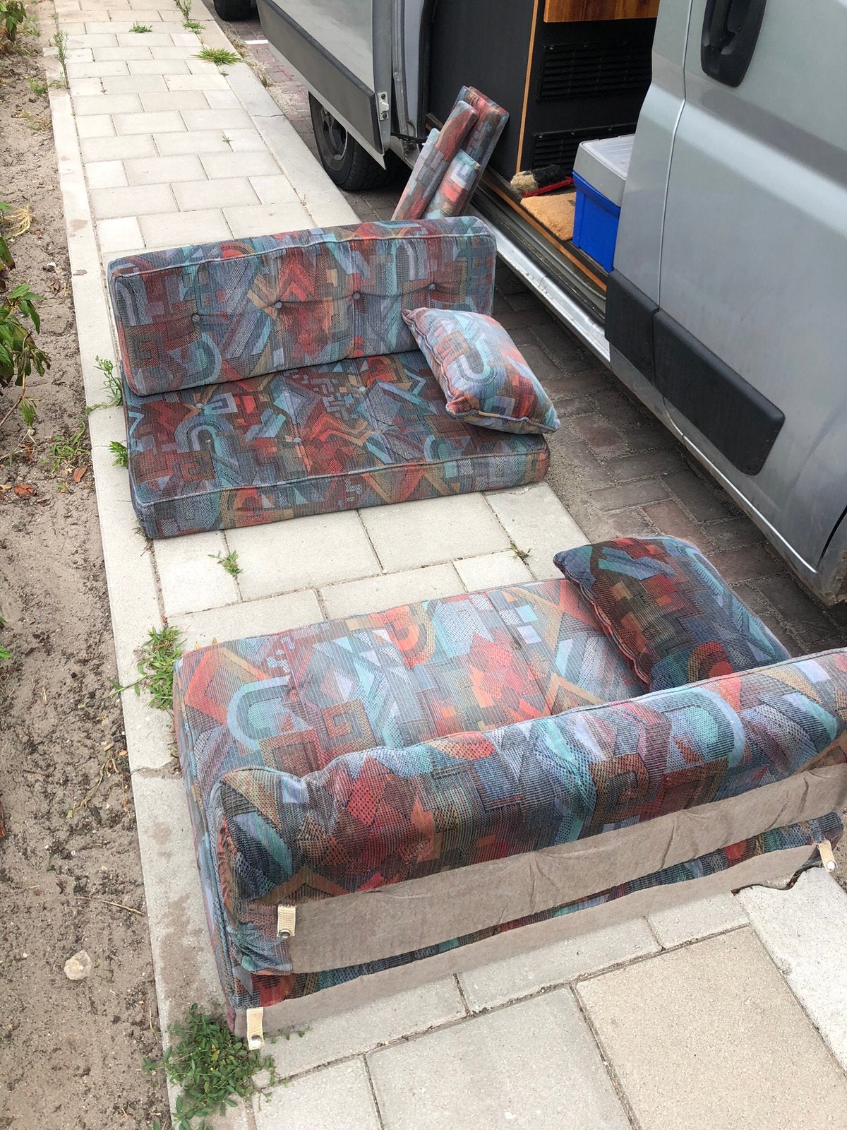 Camper kussens, Ophalen, Gebruikt