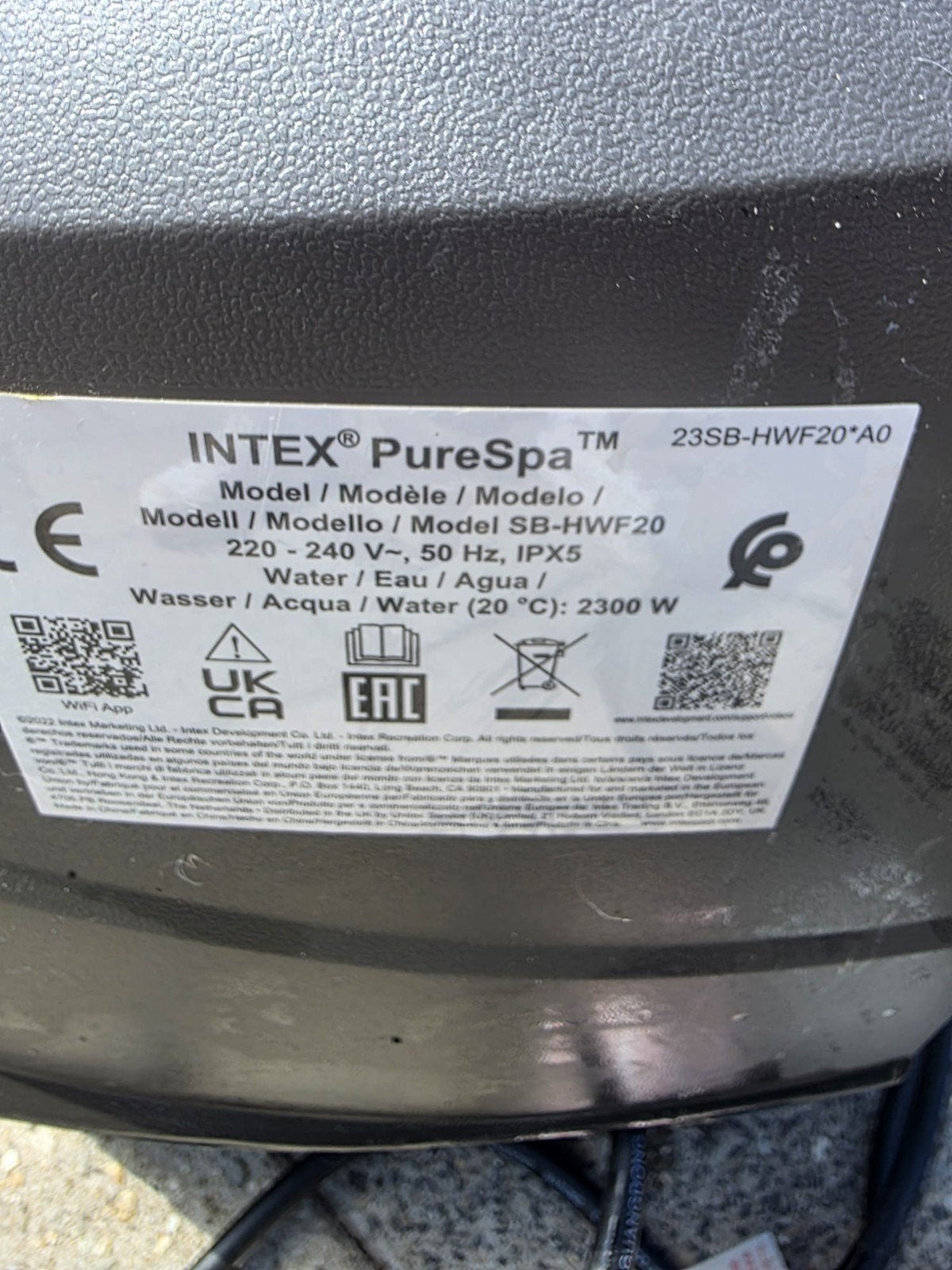 Intex PureSpa SB-HWF20 filter en verwarmingseenheid, Ophalen, Gebruikt, Verwarming