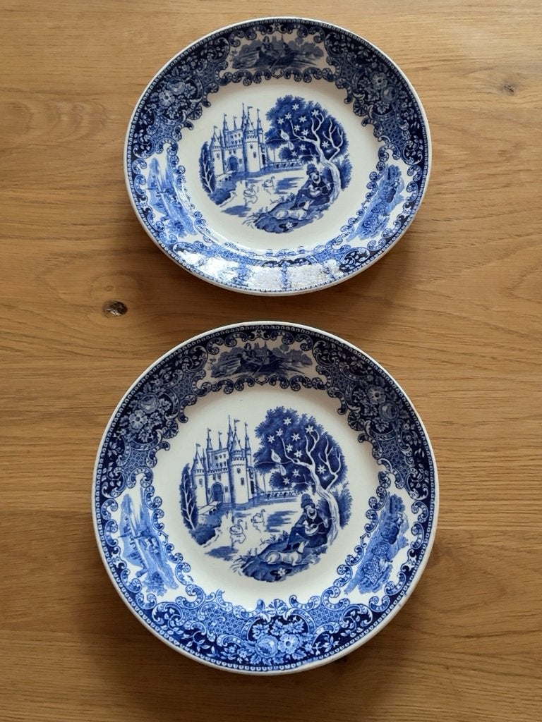 Petrus Regout Maastricht Richmond 2 antieke borden 20 cm, Verzenden