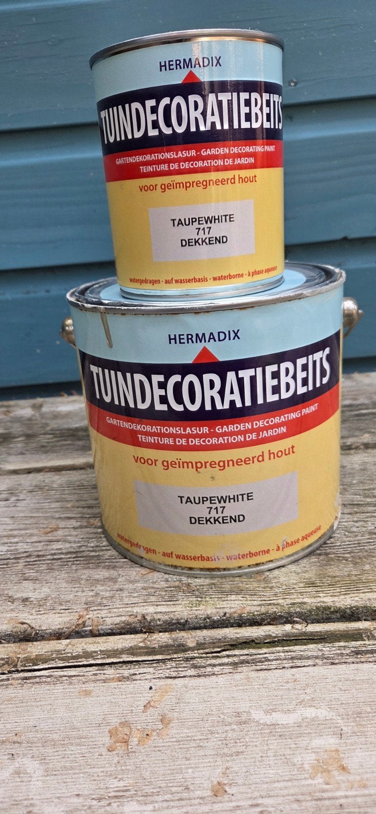 Hermadix taupe White beits, Ophalen, Nieuw, Wit, Beits