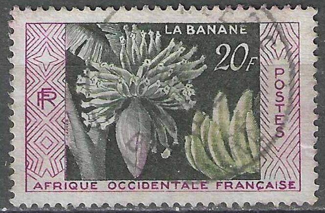Frans-Occidentaal-Afrika 1958 - Yvert 67 - Bananenteelt (ST), Postzegels en Munten, Verzenden, Overige landen, Gestempeld