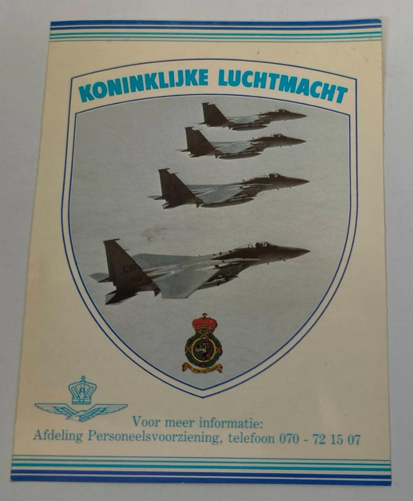 Sticker Koninklijke Luchtmacht, Verzamelen, Stickers, Ophalen of Verzenden, Zo goed als nieuw, Bedrijf of Vereniging