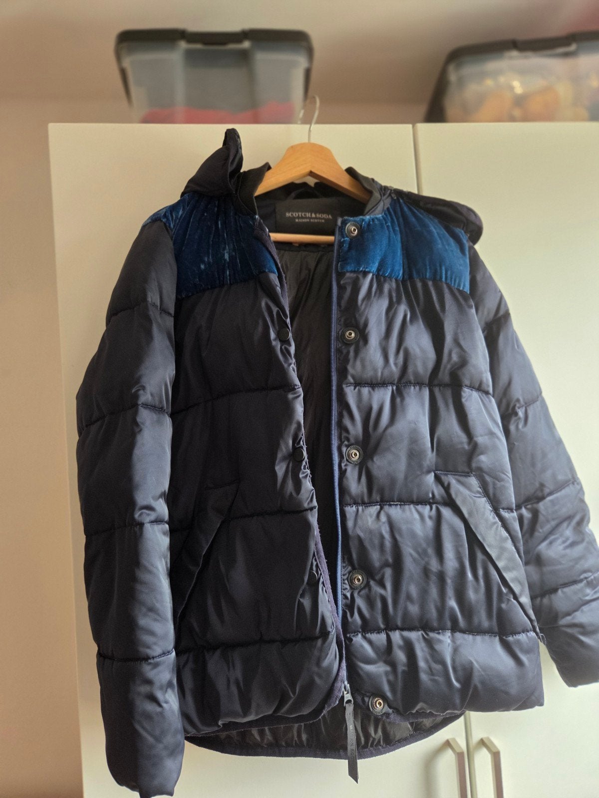 Scotch & Soda Winterjas - Zo goed als nieuw, Blauw, Scotch & Soda, Ophalen of Verzenden, Zo goed als nieuw
