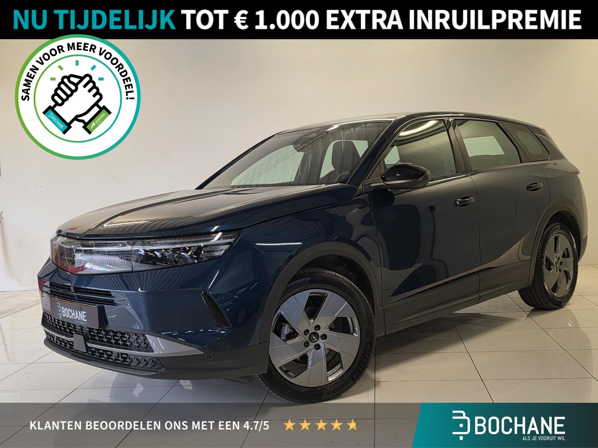 Opel Grandland 1.2 Turbo Hybrid Edition | Carplay | Navigati, Auto's, 145 pk, Stof, Gebruikt, Met garantie (alle)