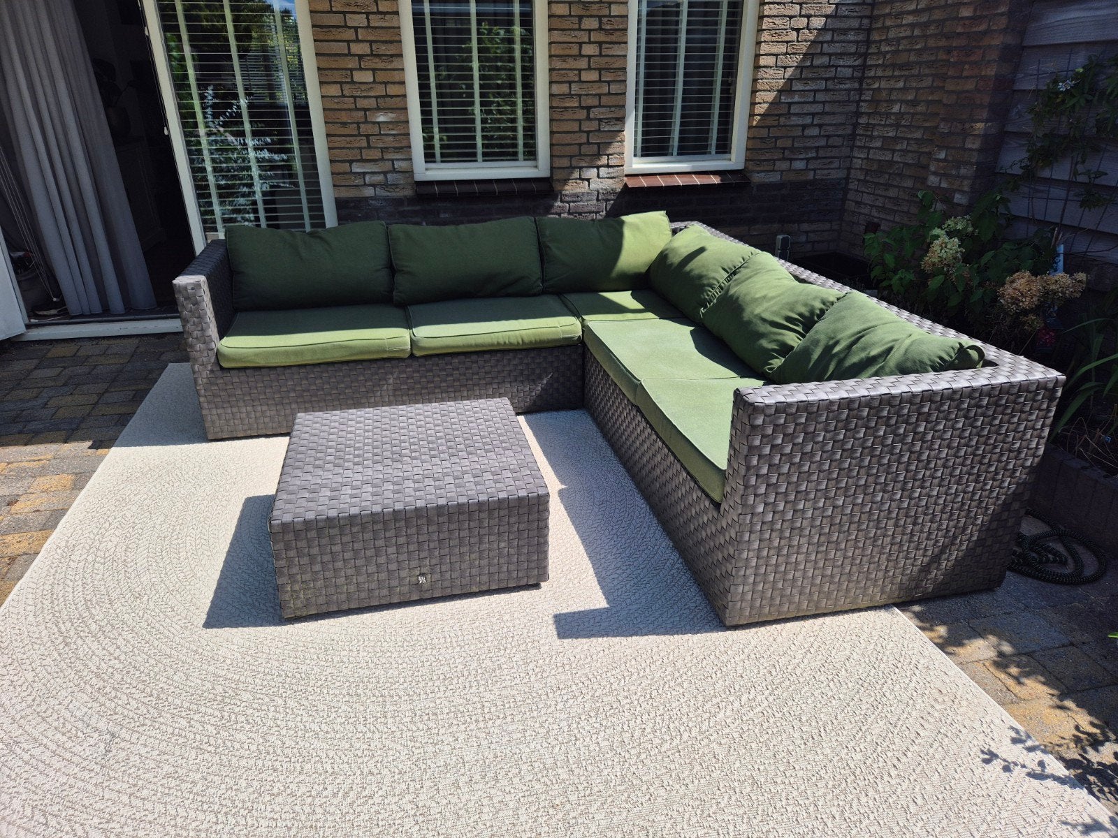 Intratuin loungeset 240x240, Tuin en Terras, Ophalen, 5 zitplaatsen, Gebruikt, Bank