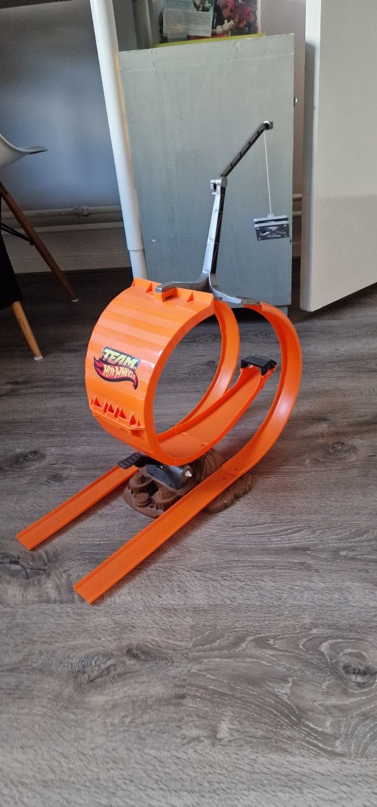 Hot Wheels Racebaan Set met Looping en Vrachtwagen, Ophalen, Hot Wheels, Racebaan, Gebruikt