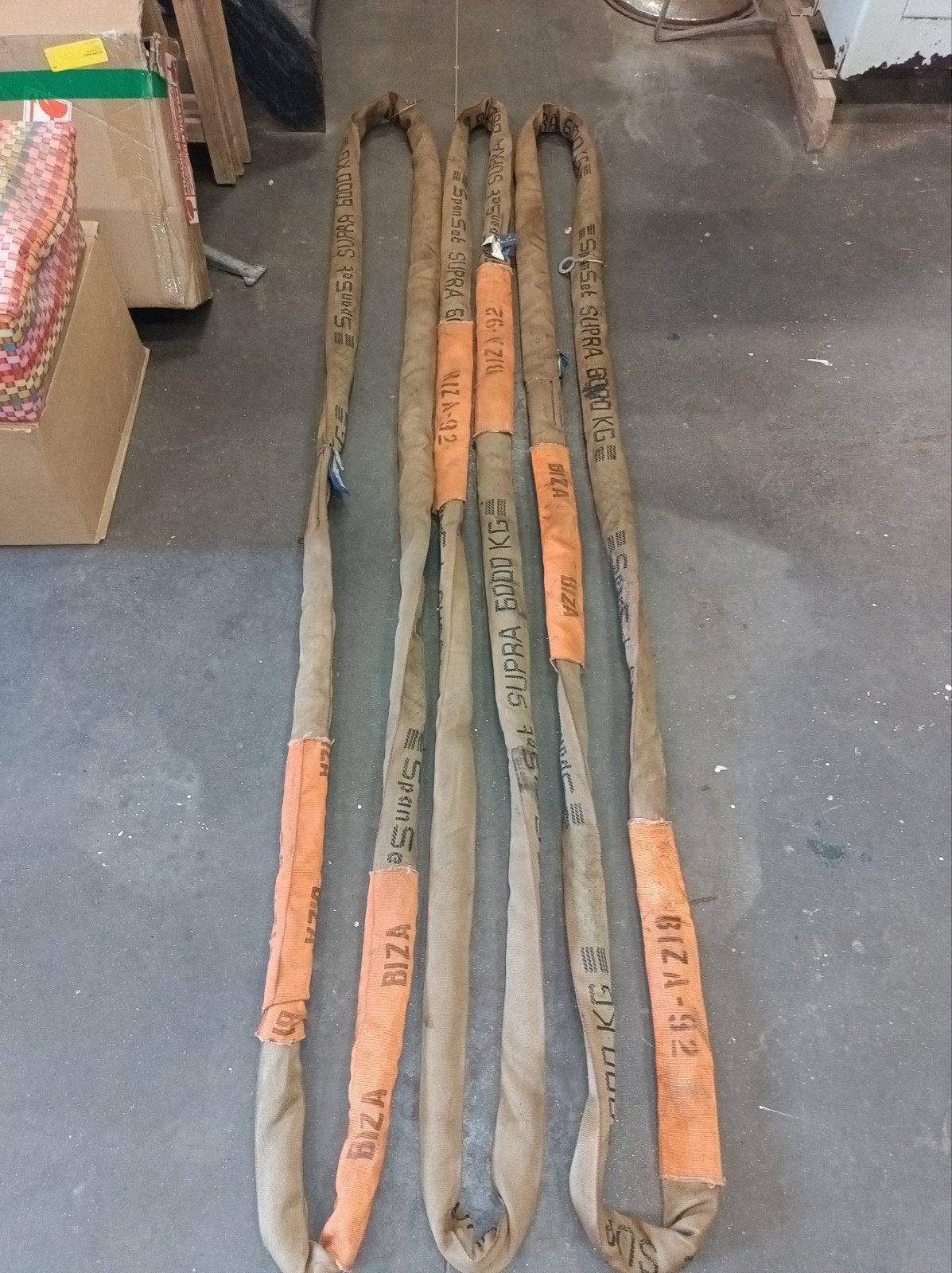 Hijsbanden set: 3x SpanSet rond 6000kg, 2x recht 2000kg, Ophalen of Verzenden