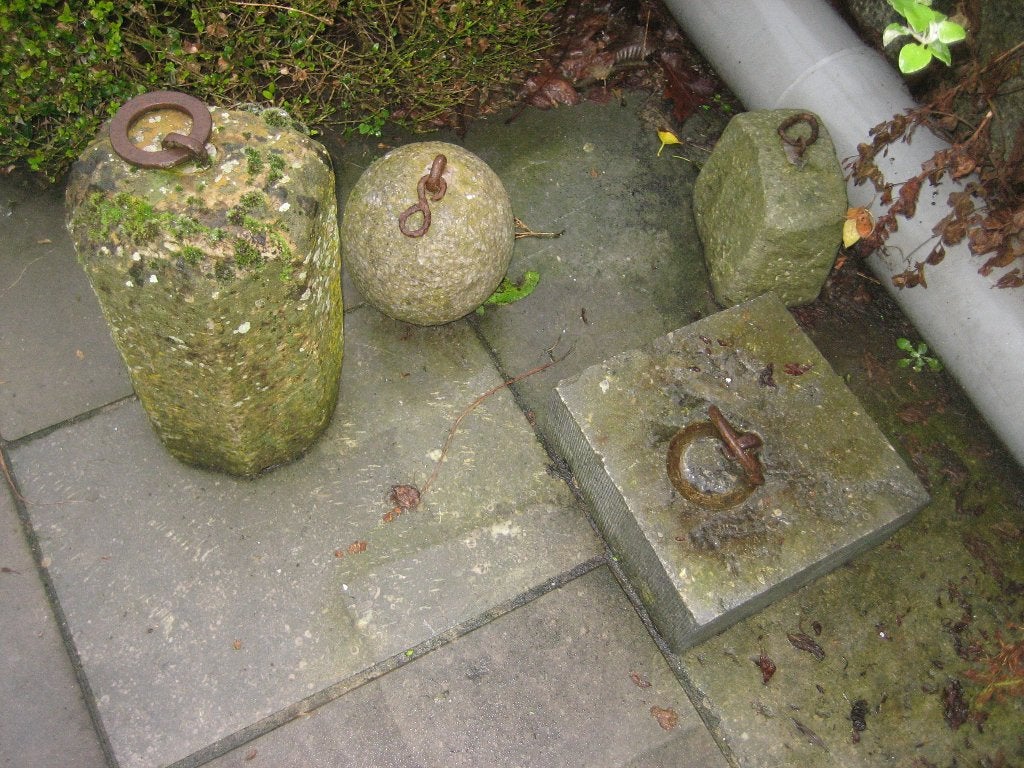 oude arduinen gewichtstenen, Ophalen, Gebruikt