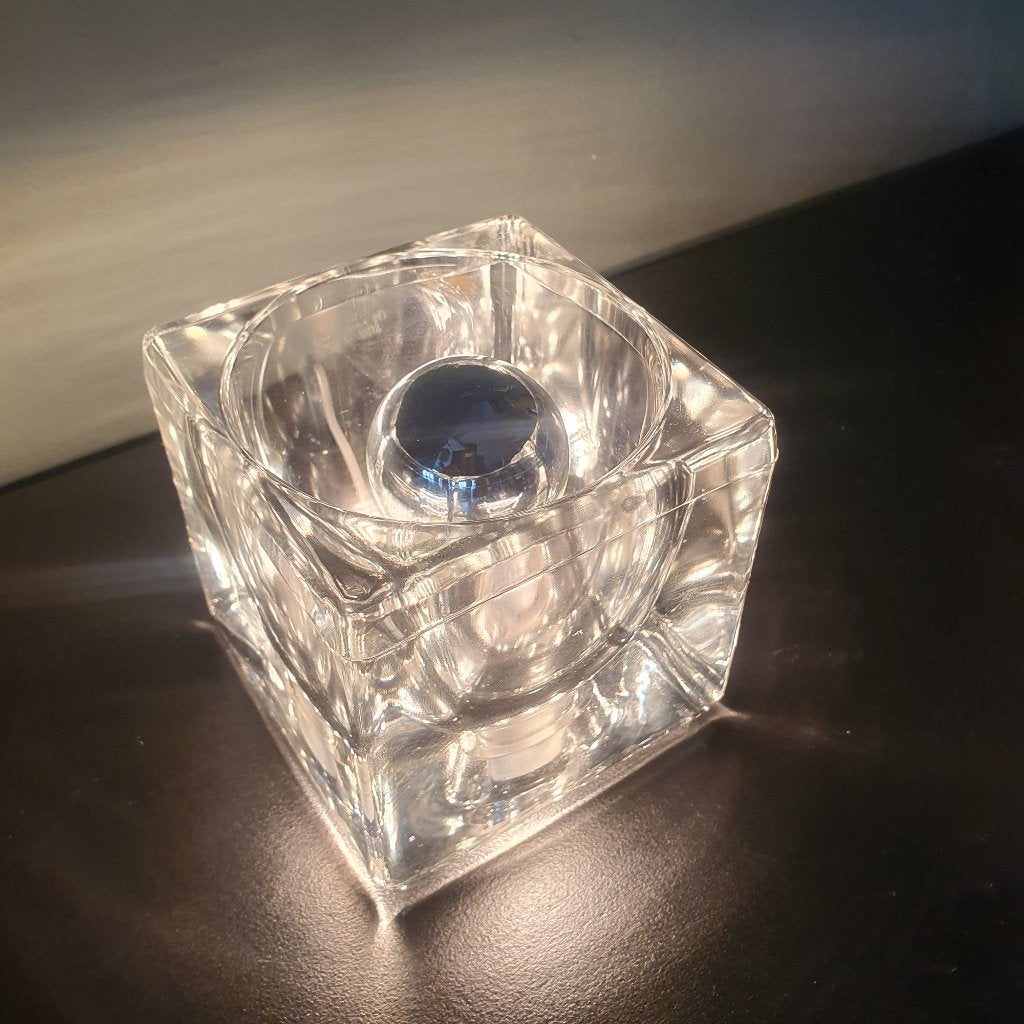 Peill & Putzler Ice Cube tafellamp - Kubus Cube Lamp, Ophalen of Verzenden, Glas, Zo goed als nieuw, Minder dan 50 cm