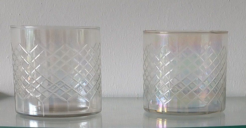 windlicht diamond carving relief glas, volgnr 74, Huis en Inrichting, 9 cm, Windlicht, Nieuw, Ophalen of Verzenden