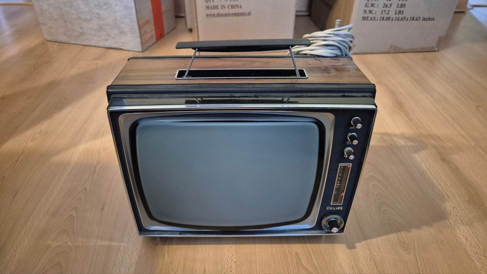 Philips X12T 12 inch (36 cm) vintage televisie, Audio, Tv en Foto, Ophalen, Gebruikt, Philips