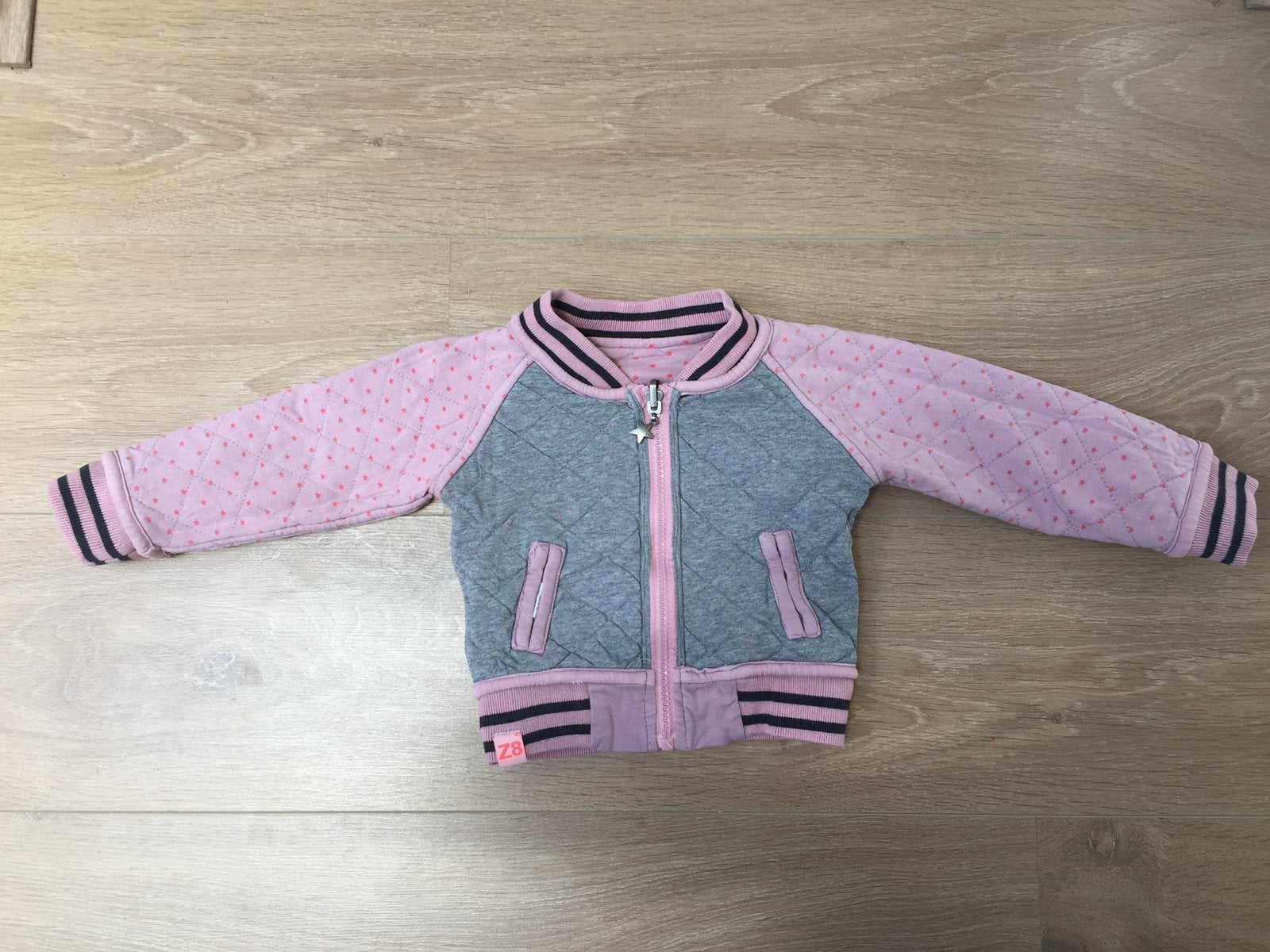 Z8 reversible vest jasje roze/grijs maat 80, Ophalen of Verzenden, Gebruikt, Meisje, Truitje of Vestje