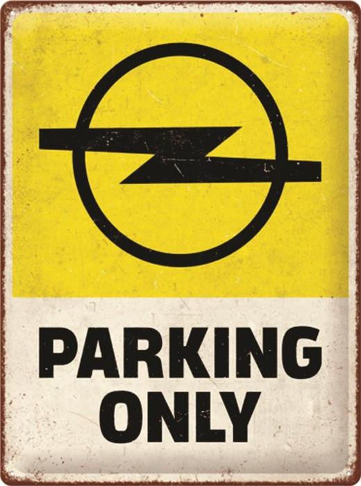 Opel Parking Only relief reclamebord van metaal wandbord, Ophalen of Verzenden, Nieuw, Auto's