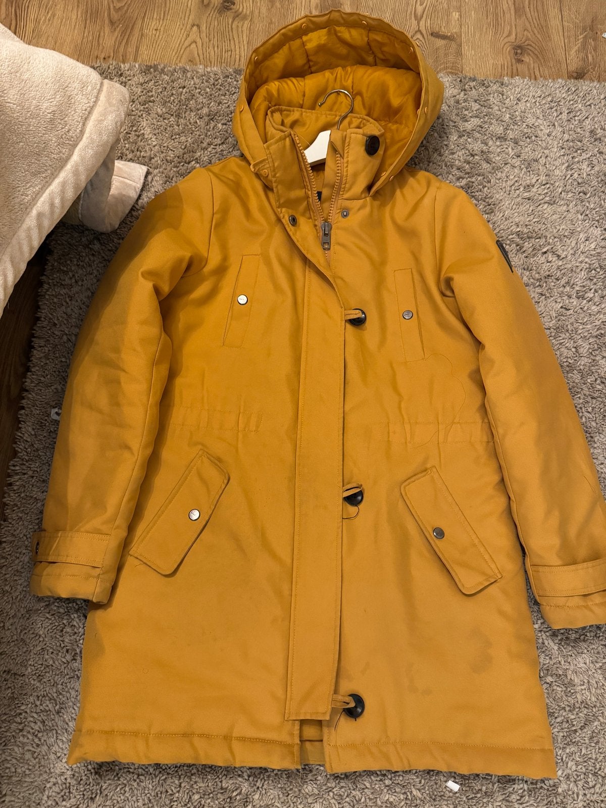 ONLY Gele Winterjas Maat M, Ophalen of Verzenden, Gedragen, Maat 38/40 (M), Geel