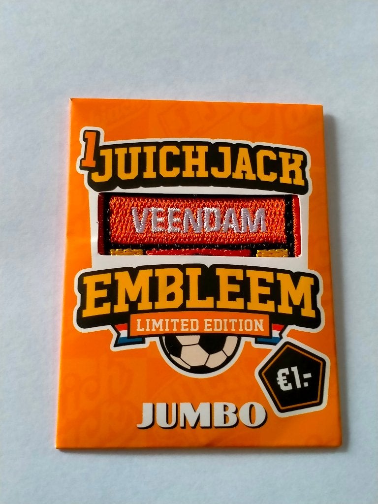 Jumbo juichjack embleem VEENDAM limited Edition juich jack, Ophalen of Verzenden, Nieuw, Overige binnenlandse clubs, Poster, Plaatje of Sticker