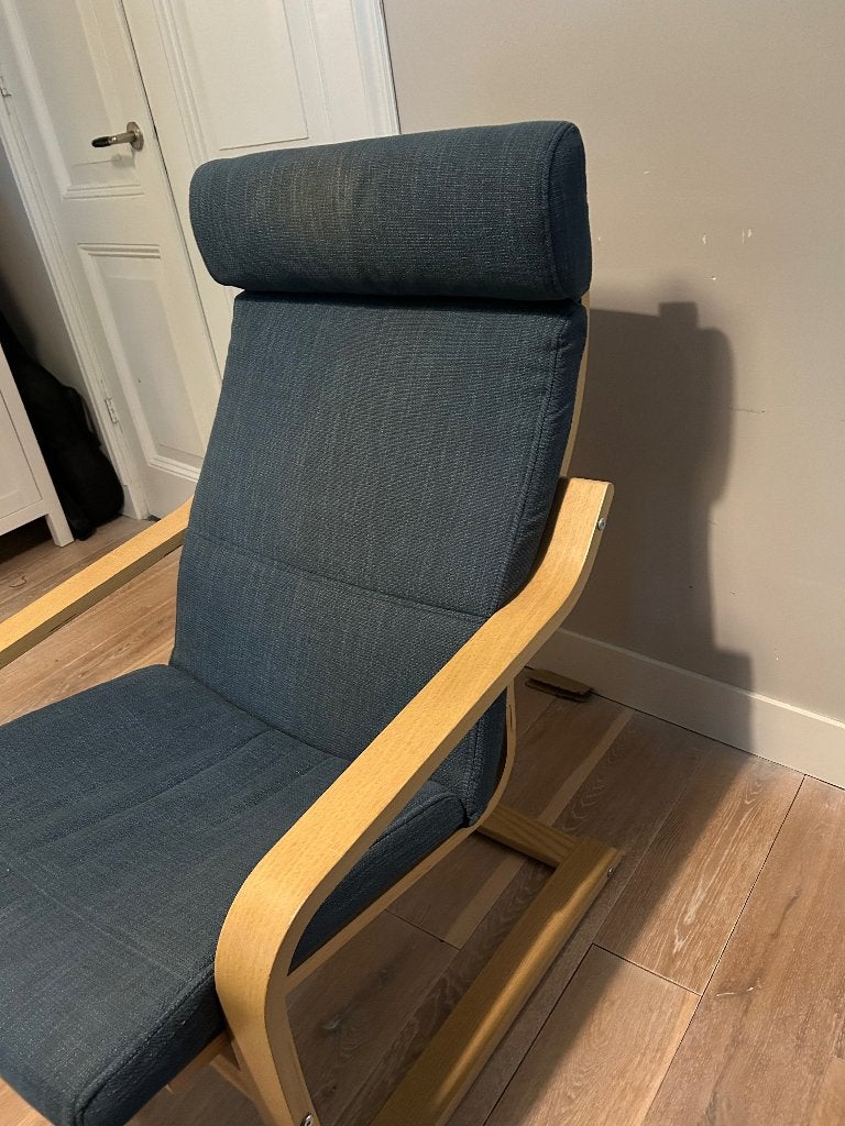 Luie stoel - IKEA Poäng, Ophalen, 75 tot 100 cm, Zo goed als nieuw, Stof