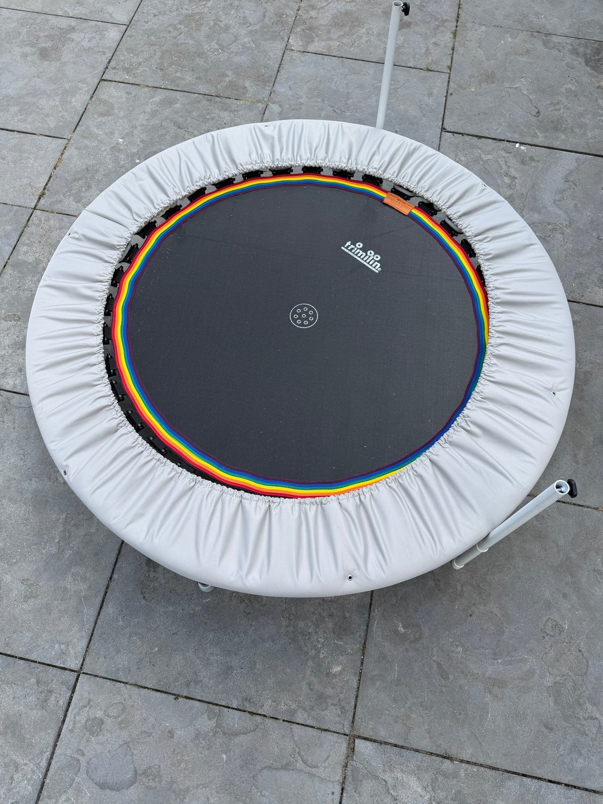Trimilin mini-trampoline met regenboogrand, Ophalen of Verzenden, Zo goed als nieuw