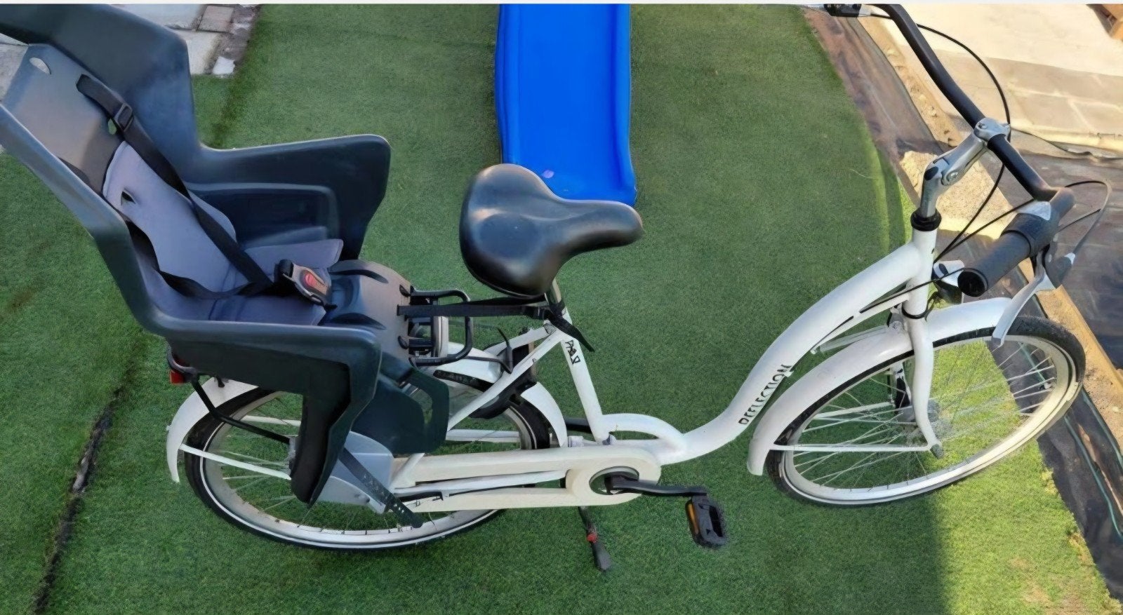 Moederfiets, Fietsen en Brommers, Fietsen | Dames | Moederfietsen, Zo goed als nieuw, Overige merken, 1 zitje, Dubbele standaard