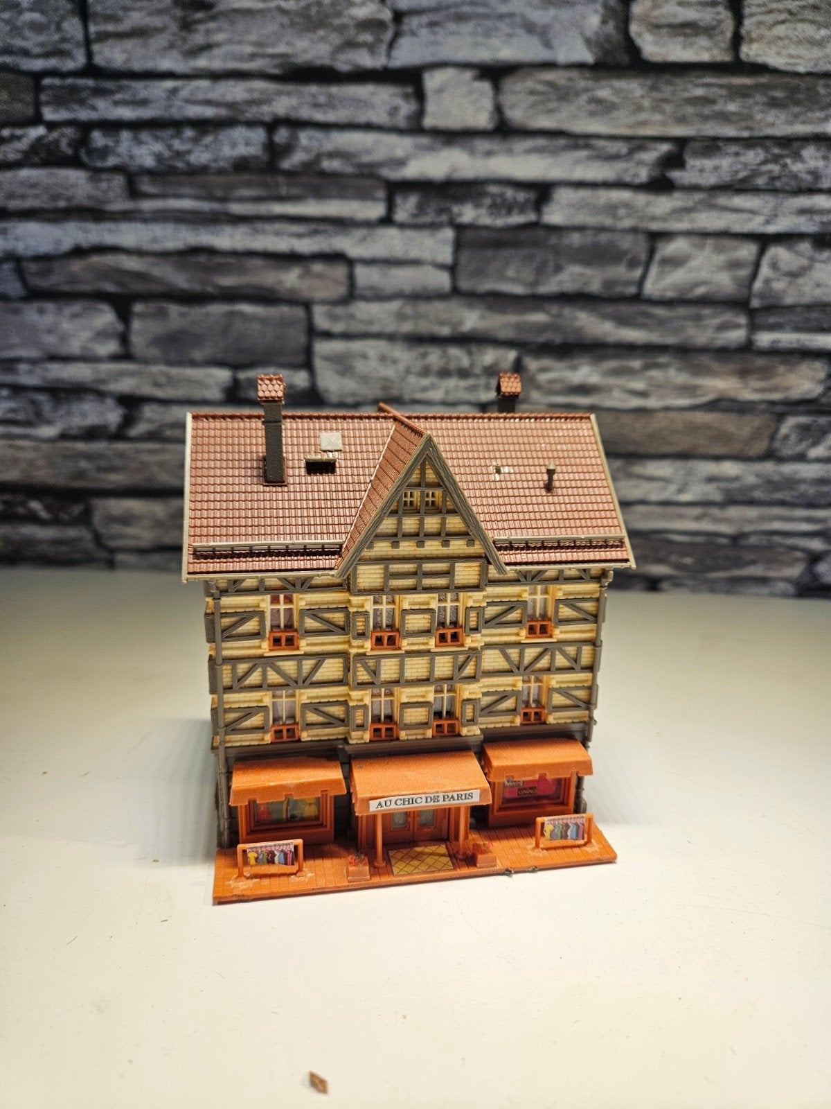Vakwerkhuis winkelpand N spoor modeltrein 1:160, Overige merken, Gebruikt, Gelijkstroom of Wisselstroom, Brug, Tunnel of Gebouw