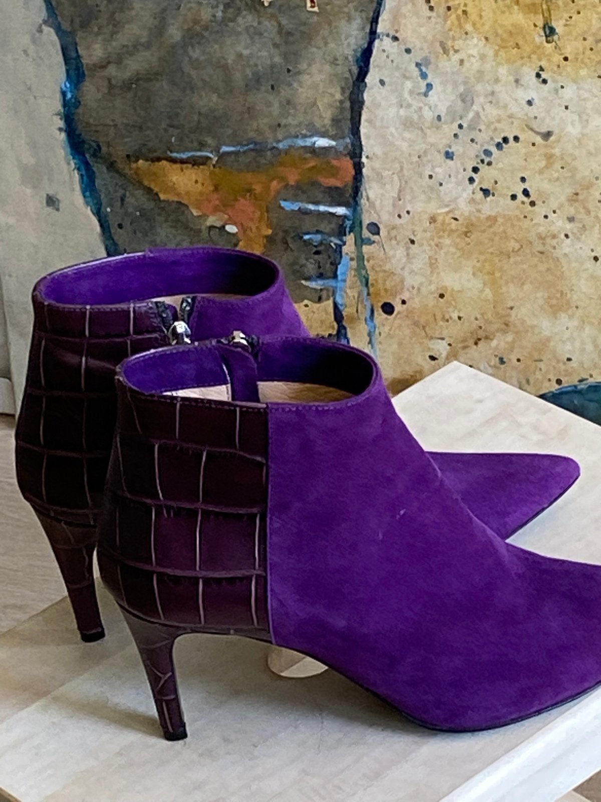 Paarse enkel laarsje  . Merk  ARCO maat 39,5, Kleding | Dames, Overige kleuren, Lage of Enkellaarzen, Nieuw, Ophalen of Verzenden