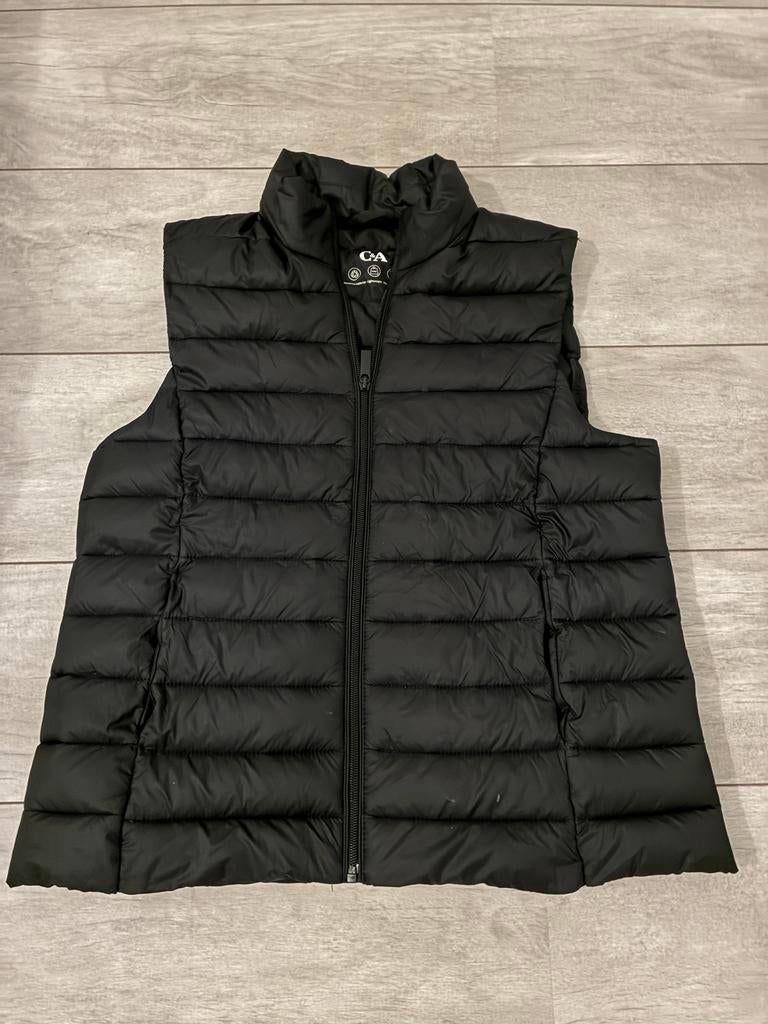 Zwarte gewatteerde bodywarmer van C&A, Kleding | Dames, Bodywarmers, Ophalen of Verzenden, Zo goed als nieuw, Maat 38/40 (M), Zwart