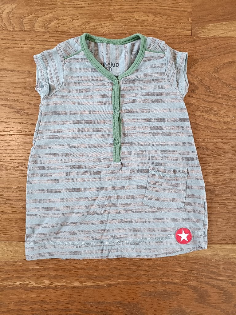 Leuk blauw jurkje KikKid maat 80, Kinderen en Baby's, Gebruikt, Meisje, Jurkje of Rokje, Ophalen of Verzenden