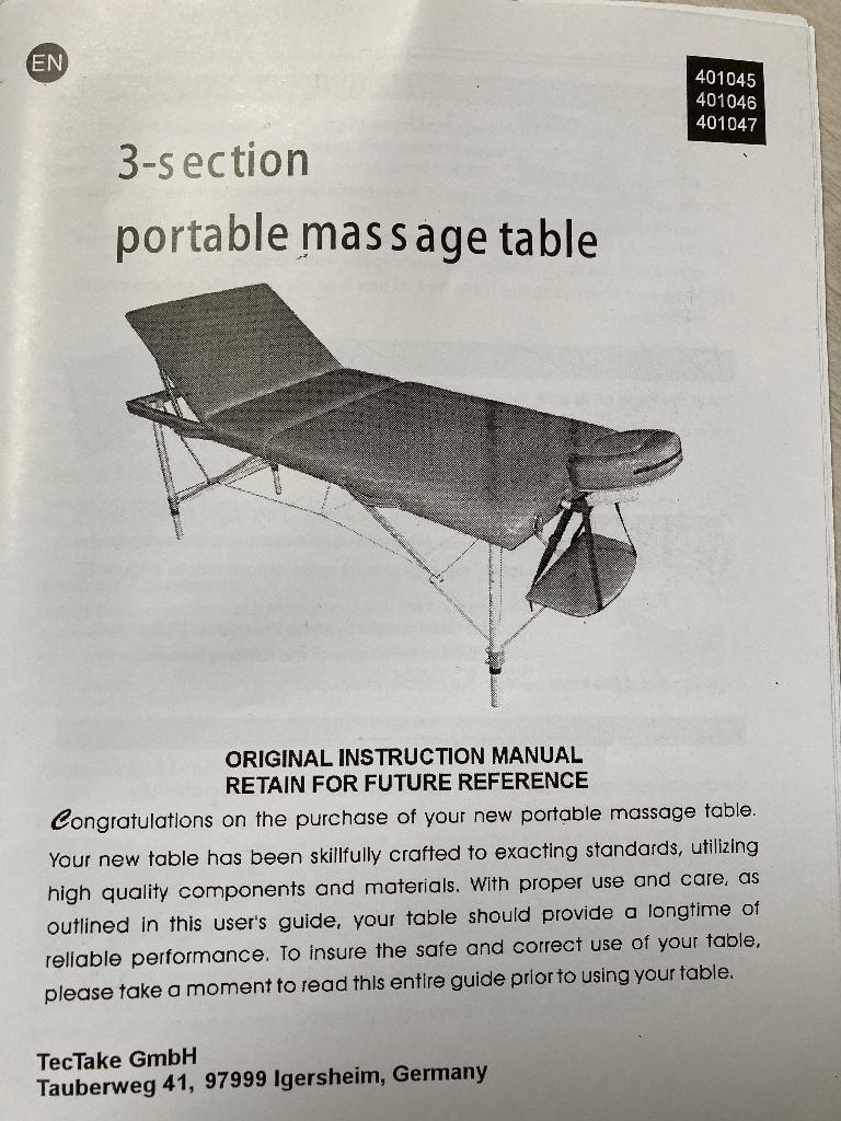 Massagebed, Sport en Fitness, Massageproducten, Ophalen, Zo goed als nieuw, Massagetafel