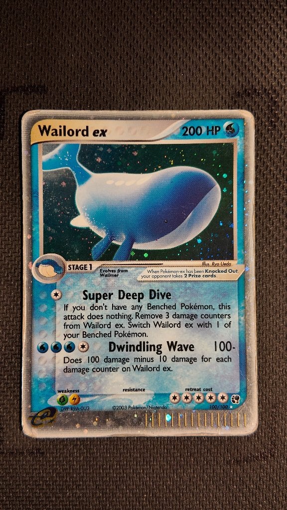 Wailord ex 100 Sandstorm | Pokemon kaart, Ophalen, Losse kaart, Foil